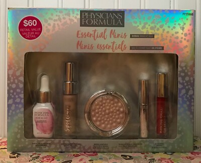 PHYSICIANS FORMULA MINIS ROSE SERUM PRIMER MINERAL GLOW POWDER MASCARA LIPSTICK
