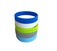 Motivational Silicone Bracelets MultiColor Pack of Five Individually Wrapped 
