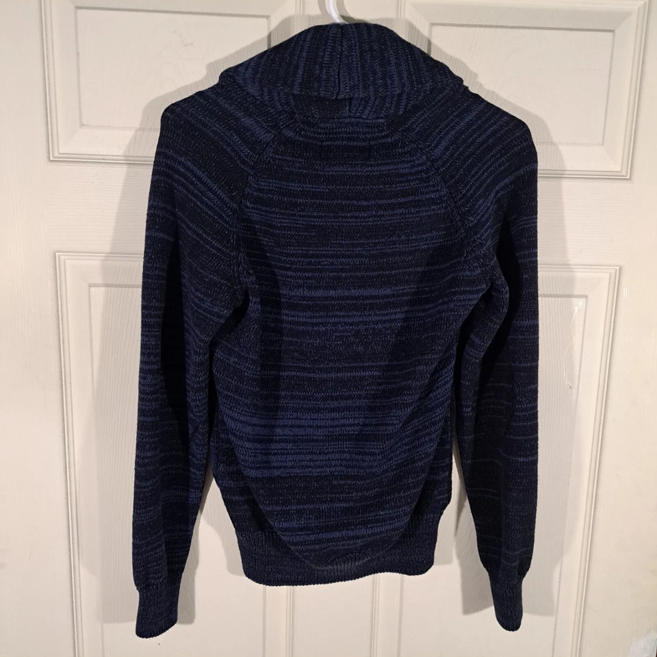 American Rag Cardigan Sweater Womens Size M Blue Black Button Front Long Sleeves - Image 2 of 4