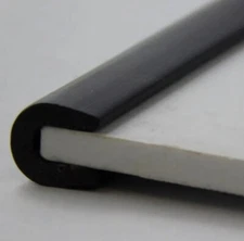 9/32" x  50' Roll Trim-Gard U-Style All Black Door Edge Guard (402-50)