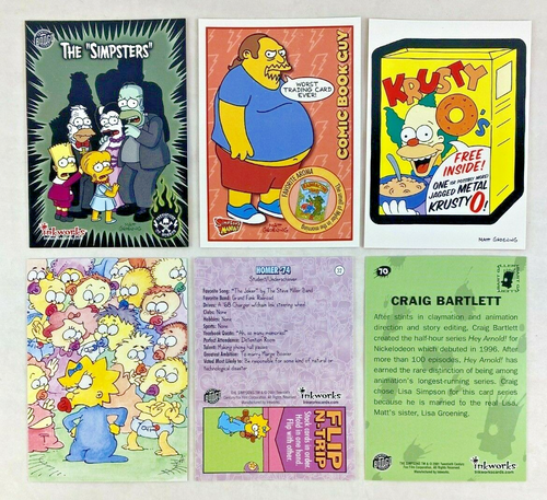 THE SIMPSONS MANIA! (Inkworks 2002) Complete Card Set MATT GROENING Art (#1-72) - Picture 2 of 6