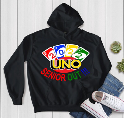 NEW! Seniors 2022 UNO Out Graduation Fun T-Shirts Cozy Sweatshirts