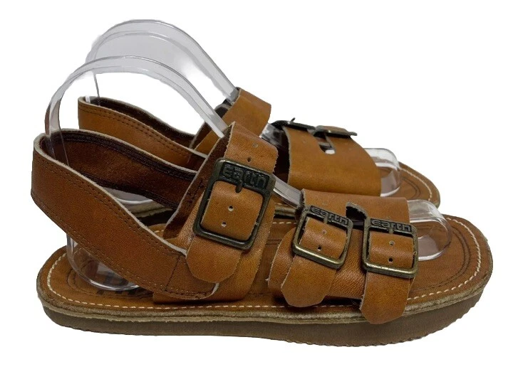 Sandalias De Colección ANNE KALSO Mujer Talla 6 Tierra Cuero Marrón Hechas N EE. UU. AÑOS 70 NUEVAS Foto 3 de 4