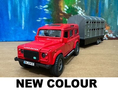 PERSONALISED PLATES LANDROVER TRAILER Model present Toy Car birthday gift BOXED