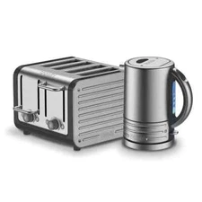 Dualit Architect Series 1.5L Kettle & 4 Slice Toaster Set Brushed Matt Black