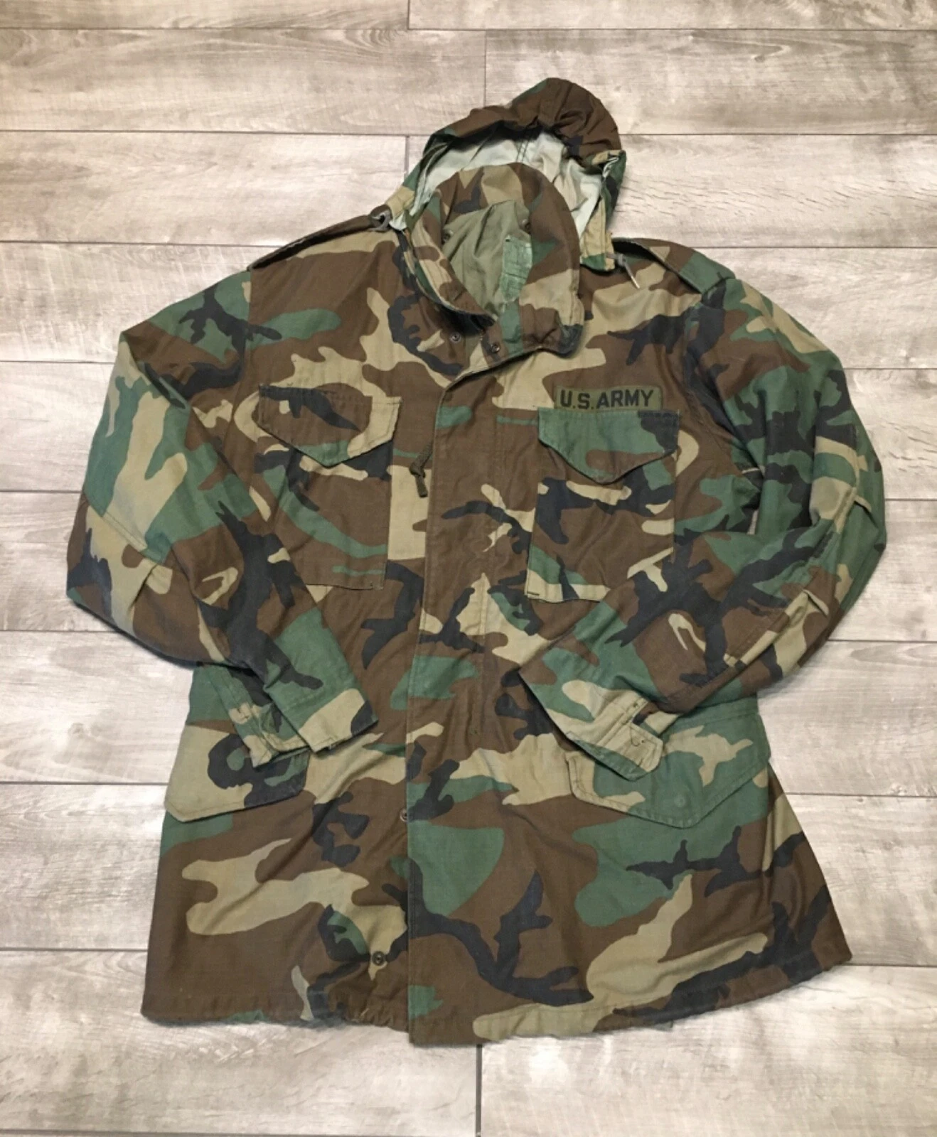 alpha-industries camo cold weather military vintage jacket