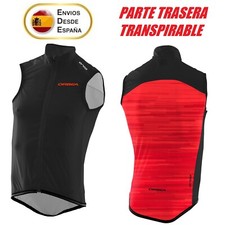 CHALECO CORTAVIENTOS CICLISMO EQUIPACIÓN ROPA BICI ORBEA WINDB S NEGRO ROJO 2021