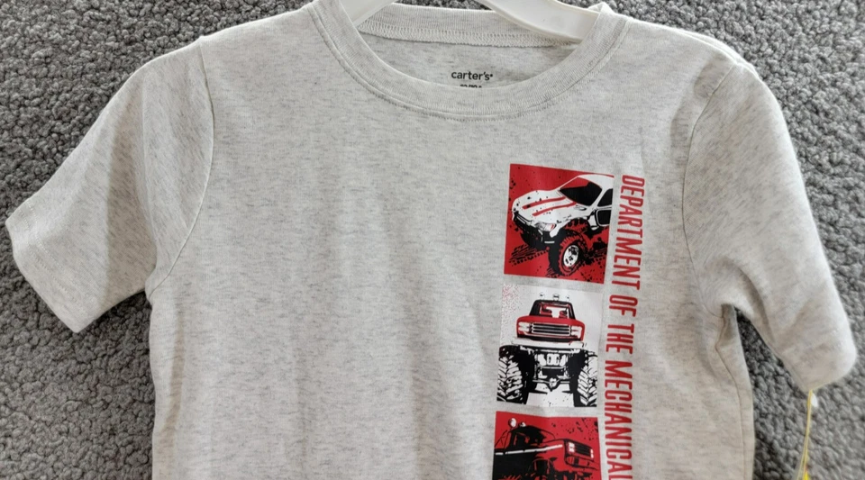 Conjunto de pijamas Carter's Monster Truck niños pequeños 10 suéteres multi cuello redondo -4 piezas Foto 4 de 4