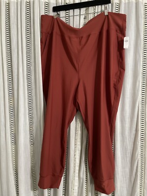 Old Navy Powersoft Ankle High Rise Joggers Rusty Paprika Plus