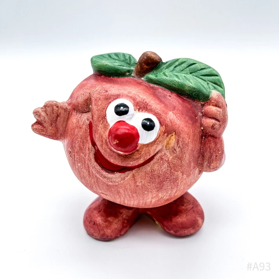Keramikfigur Apfel mit Gesicht Apfelfigur Dekofigur „Apfel“ - Rot 6x8,5cm - Bild 2 von 4