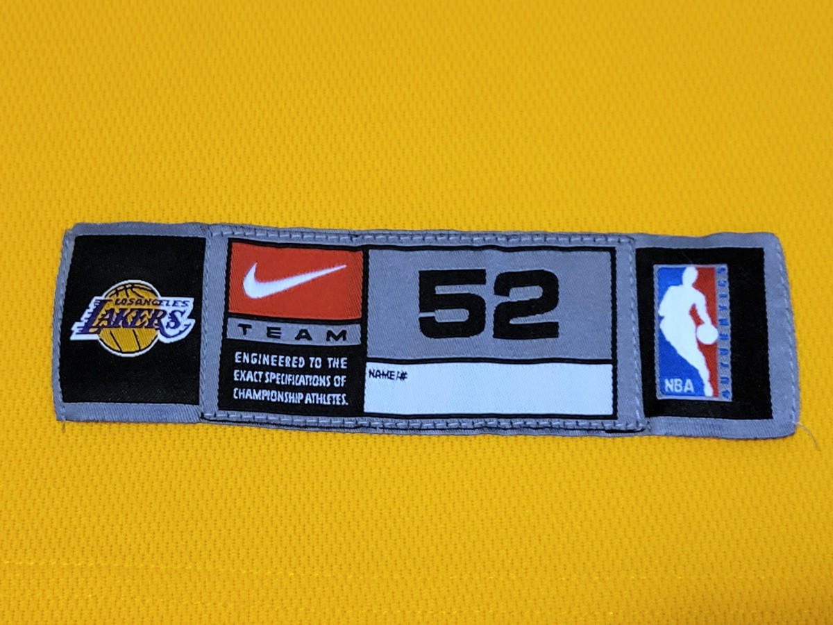 AUTHENTIC SEWN Nike Derek Fisher #2 Los Angeles Lakers gold jersey