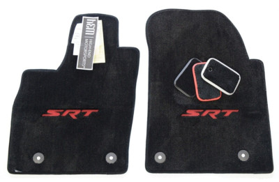 2016-2025 Dodge Durango SRT red Logo Front Floor Mats Black Premium Upgrade 32oz