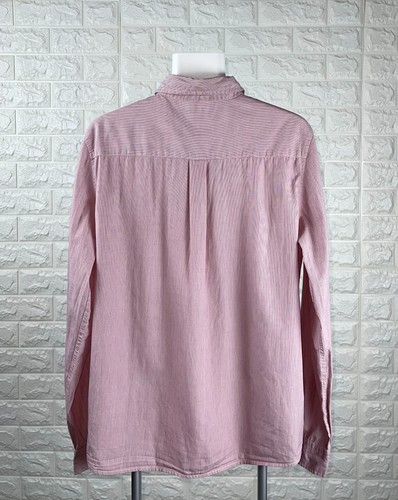 Woolrich John Rich & Bros Button Down Striped Red/Burgundy/White Shirt Men's 14 - Picture 6 of 23