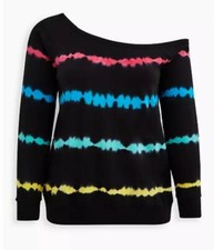 NWT Torrid Plus Size 2 2X 18/20 K PRIDE TIE DYE CALLIE RAINBOW SWEATSHIRT