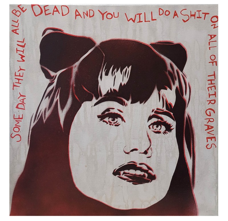 What We Do In The Shadows Art, WWDITS Nadja Quote Painting, graffiti