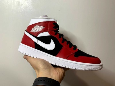 Nike Air Jordan 1 Mid спортивные красные/белые-черные женские размер 10.5  BQ6472-601 | eBay