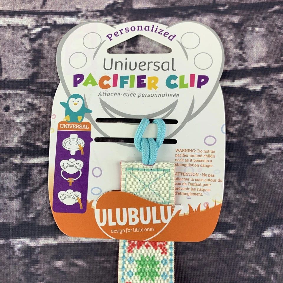 Ulubulu Universal Pacifier Clip Pointsettia Design Personalize Christmas - Image 3 of 4