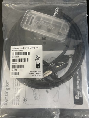 Kensington Universal 3-In-1 Keyed Laptop Lock K62319M