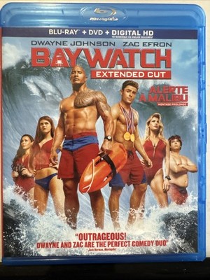 Baywatch (Blu-ray + DVD) Dwayne Johnson Rare OOP Zac Efron