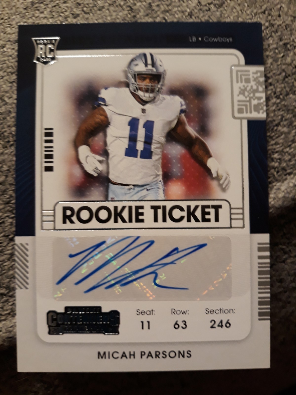 2021 CONTENDERS MICAH PARSONS AUTOGRAPH ROOKIE TICKET VARIATION #146!!!