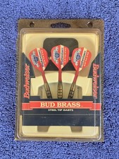 NEW Vintage Budweiser Bud Brass 21 Gram Steel Tip Darts In Package