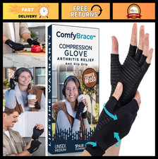 Copper Infused Compression Gloves for Arthritis Relief - Hand Finger Support,
