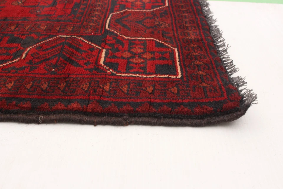 Alfombra oriental tradicional vintage anudada a mano de lana de 3'5" x 4'11" Foto 4 de 4