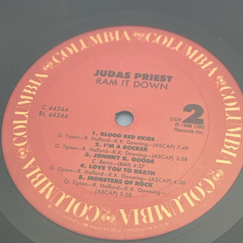 Judas Priest - Ram It Down - 1988 US 1st Press w/Hype (NM) Ultrasonic Clean - Image 3 of 4