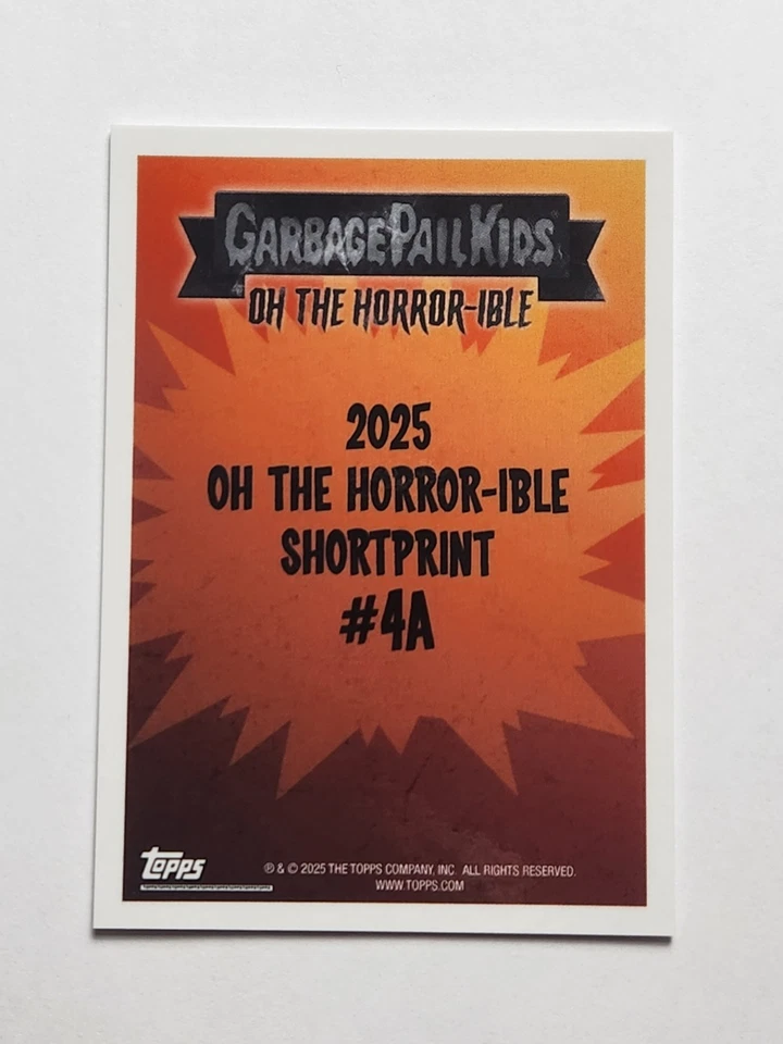 2025 Garbage Pail Kids Oh The Horrible Horror-Ible Wave 4 SSP - 4a Mad MAX - Image 2 of 2