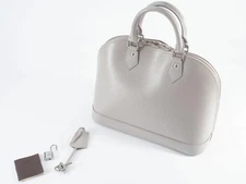 Louis Vuitton Epi Alma PM Gray White Handbag M40621