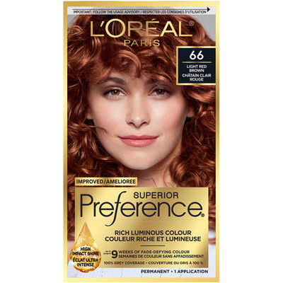 L Oréal Paris Superior Preference Hair Color 66 Light Red Brown
