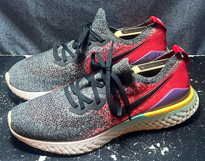 Nike Epic React Flyknit 2 Running Shoes Sneakers Men's 11US BQ8928-007 Red Multi