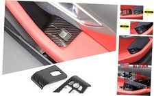 Interior Window Glass Lift Switch Button Cover Compatible Carbon Fiber Pattern