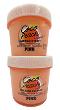 Victoria's Secret PINK Coco Peach Smoothing Body Butter 6.7 Oz x2