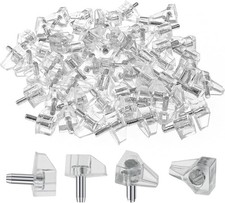 60pcs 1/8 Inch 3mm Shelf Support Peg, Clear Plastic Clear-60pcs
