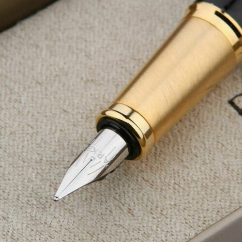 Good Full Gold Parker IM Series Fine (F) Nib Fountain Pen No Box