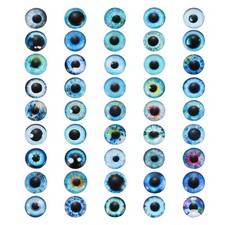 12mm Dragon Eyes 100Pcs Round Glass Eyes Animals Eyes Blue Tone