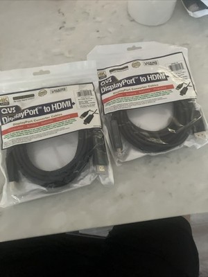 Lot of (2), 15ft DisplayPort to HDMI 4K Digital A/V Cable Gold Plated