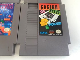 NES Authentic Game Lot - Millipede, Tetris, Casino Kid, Duck Hunt, Super Mario