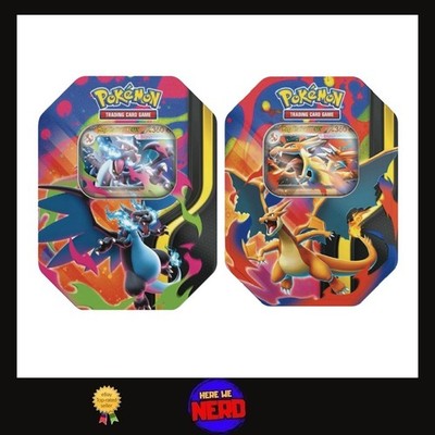 Pokemon TCG Bundle zwei Tin aus Sammlung Mega Charizard X E Y ex DEU
