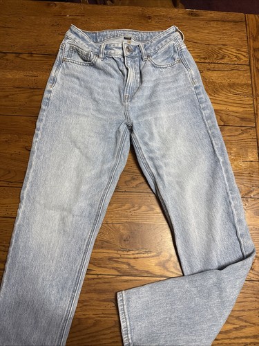 American Eagle women's Strigid Size 0 waist baggy straight jeansJ90 - Picture 2 of 9