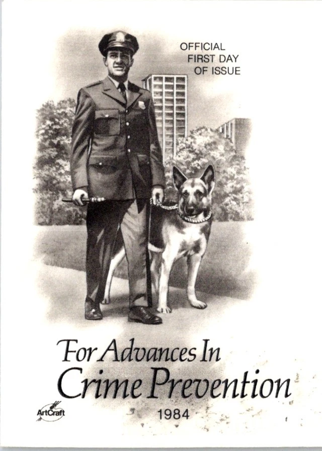 Vintage FDC USPS Scott #2102 McGruff The Crime Dog Block Of 4 c1984 Artcraft - Image 2 of 4