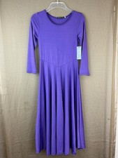 IBTOM CASTLE Purple Lyrical Modern Ballet Dance Competition Dress 150CM Youth L