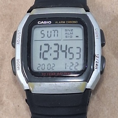 Casio W-96H Digital Watch 50M WR Illuminator Alarm Chrono Working