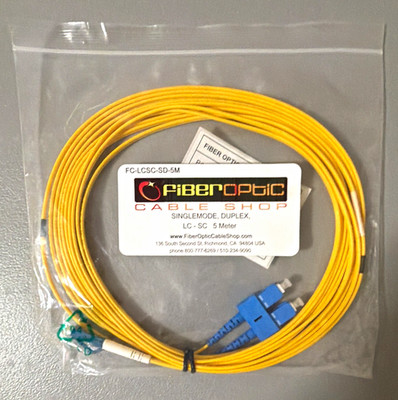 Fiber Optic Cable Shop SM Duplex LC-SC 5m Network Cable FC-LCSC-SD-5M D3B2