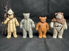 Vintage Kenner Star Wars Ewok ROTJ 4 Figure Lot Logray, Paploo, Teebo, & Chirpa