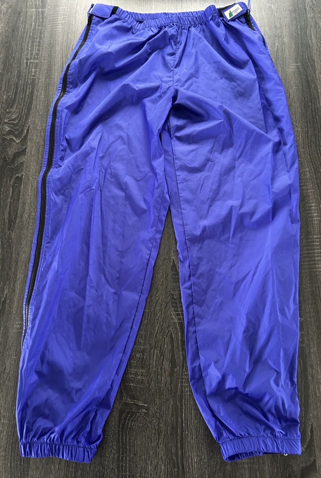 Vintage MEC XL Men's Nylon Rain Pants Track w/ Zipper Sides Purple Re-Issue