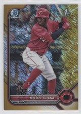 2022 Bowman Chrome Prospects Gold Shimmer Refractor /50 Michel Triana 9hx
