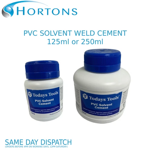 Solvent Weld Cement Pipe Glue With Brush In Cap For PVC ABS  125ML 250ml CLEANER