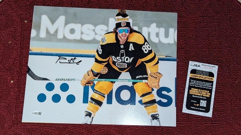David Pastrnak Autographed Signed Boston Bruins WINTER CLASSIC 11x14 ACTION PHOTO JSA COA 